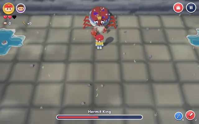 The Hermit King boss in the Gull Rock Caves